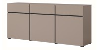 Ensemble meubles de salon HAVANA – Buffet haut, meuble TV, buffet bas – Design moderne beige et noir