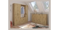 Meuble de rangement 2 portes – Chêne clair – BODITE 