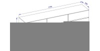 Meuble de rangement 2 tiroirs – Chêne clair – BODITE 