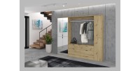 Meuble de rangement 4 tiroirs – Chêne clair – BODITE 