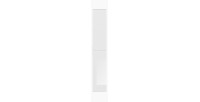 Armoire de rangement 6 portes, 4 tiroirs et 1 penderie – Blanc et chêne – BODITE 