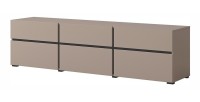 Ensemble meubles de salon HAVANA – Buffet haut, meuble TV, buffet bas – Design moderne beige et noir