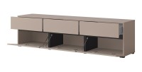 Ensemble meubles de salon HAVANA – Buffet haut, meuble TV, buffet bas – Design moderne beige et noir