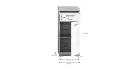 Armoire de salle de bain LEWOTO – 1 porte et 1 tiroir – Blanc et chêne clair 