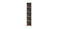 Bibliothèque colonne 5 niches – Chêne clair et gris foncé – SELMA 