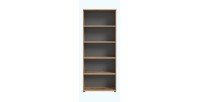 Bibliothèque 5 niches – Chêne clair et gris foncé – SELMA 