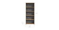 Bibliothèque 5 niches – Chêne clair et gris foncé – SELMA 