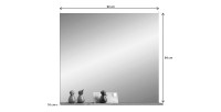 Miroir avec étagère – Gris anthracite et chêne clair – SELMA 