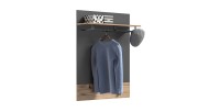 Porte manteaux avec étagère – Gris anthracite et chêne clair – SELMA 