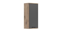 Demi colonne de salle de bain 1 porte – Gris anthracite et chêne clair – SELMA 