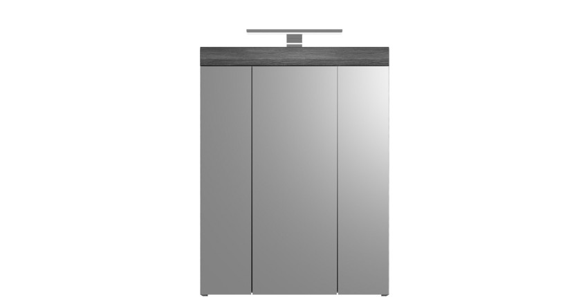Buffet 3 portes et 1 tiroir – Gris anthracite et chêne clair – SELMA 