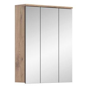 Meuble de rangement avec miroirs – Chêne clair – SELMA 