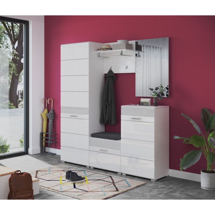 Meuble à chaussures en colonne – Blanc – KLEANKIN 