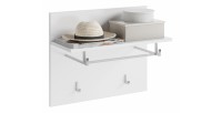Porte manteau avec étagère – Blanc Laqué – KLEANKIN 