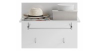 Porte manteau avec étagère – Blanc Laqué – KLEANKIN 