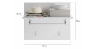 Porte manteau avec étagère – Blanc Laqué – KLEANKIN 