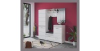 Porte manteau avec étagère – Blanc Laqué – KLEANKIN 