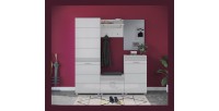 Porte manteau avec étagère – Blanc Laqué – KLEANKIN 