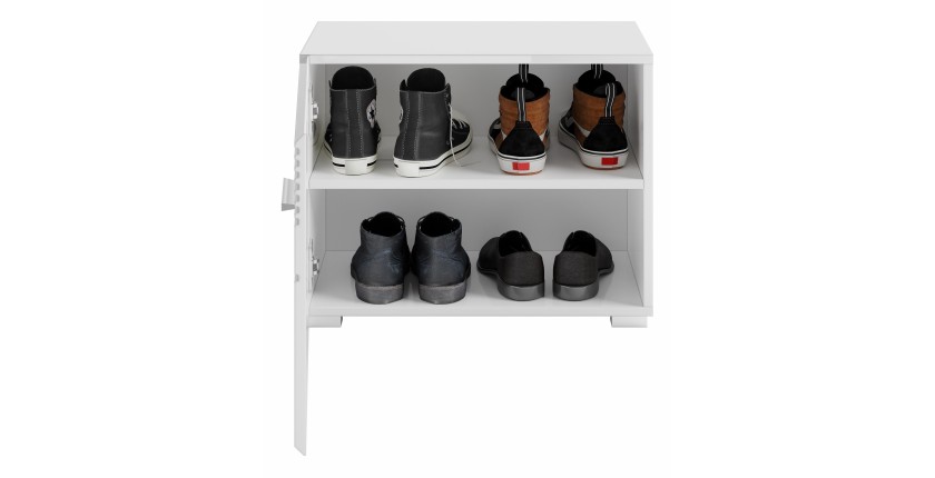 Meuble à chaussures – Blanc Laqué – KLEANKIN 