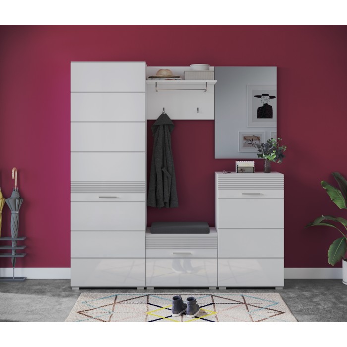 Meuble à chaussures – Blanc Laqué – KLEANKIN 