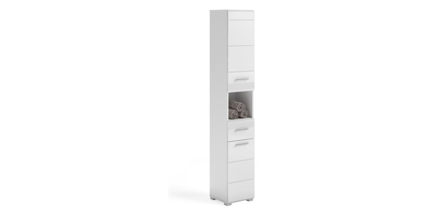 Colonne de salle de bain – Blanc laqué – KLEANKIN 