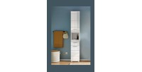 Colonne de salle de bain – Blanc laqué – KLEANKIN 