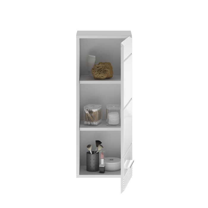 Demi colonne de salle de bain – Blanc laqué – KLEANKIN 
