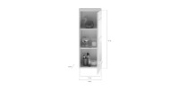 Demi colonne de salle de bain – Blanc laqué – KLEANKIN 