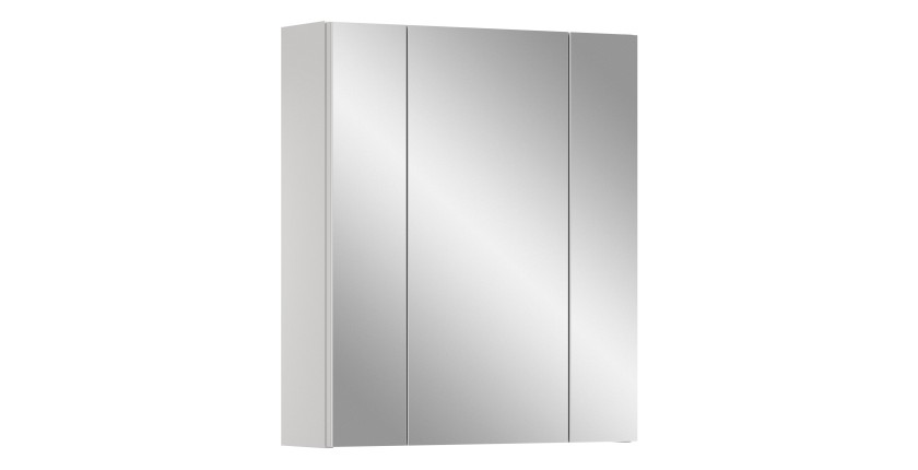 Meuble de rangement avec miroirs – Blanc laqué – KLEANKIN 