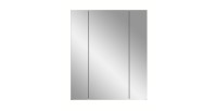 Meuble de rangement avec miroirs – Blanc laqué – KLEANKIN 