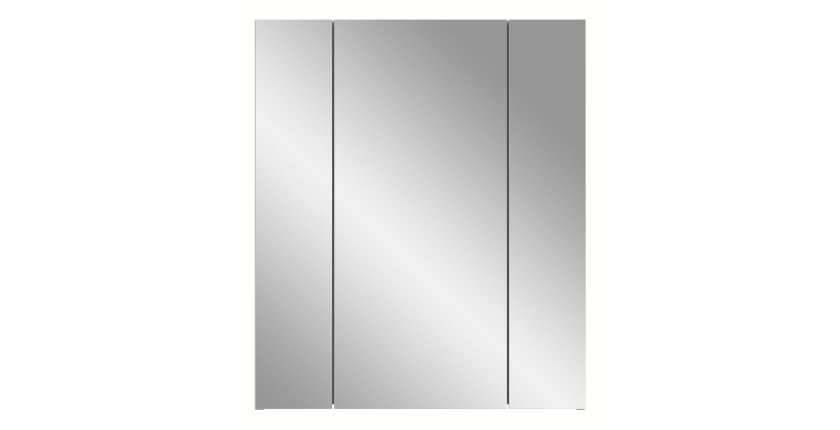 Meuble de rangement avec miroirs – Blanc laqué – KLEANKIN 
