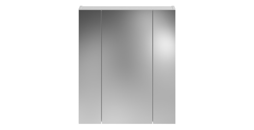 Meuble de rangement avec miroirs + LED – Blanc laqué – KLEANKIN 