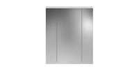 Ensemble de salle de bain : meuble sous vasque + meuble de rangement avec miroir – Blanc laqué – KLEANKIN 