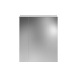 Ensemble de salle de bain : meuble sous vasque + meuble de rangement avec miroir – Blanc laqué – KLEANKIN 