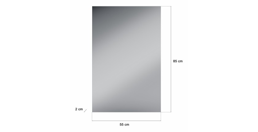 Ensemble de meuble d'entrée : Miroir + meuble à chaussures + meuble de rangement – Blanc laqué – KLEANKIN 