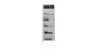 Ensemble de meuble d'entrée : Miroir + porte manteau + meuble à chaussures + 2 meubles de rangement – Blanc laqué – KLEANKIN 