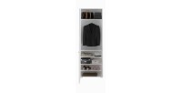 Ensemble de meuble d'entrée : Miroir + porte manteau + meuble à chaussures + 2 meubles de rangement – Blanc laqué – KLEANKIN 