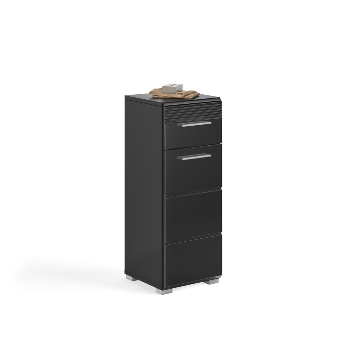 Demi colonne de salle de bain – Noir laqué – KLEANKIN 