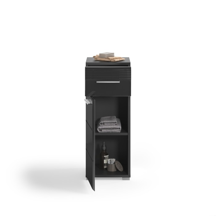 Demi colonne de salle de bain – Noir laqué – KLEANKIN 
