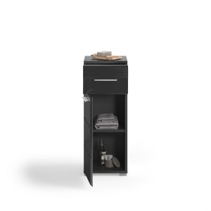 Demi colonne de salle de bain – Noir laqué – KLEANKIN 
