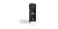 Demi colonne de salle de bain – Noir laqué – KLEANKIN 