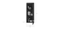 Demi colonne de salle de bain – Noir laqué – KLEANKIN 