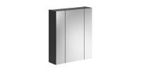 Meuble de rangement avec miroir – Noir laqué – KLEANKIN 