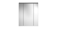 Ensemble de meubles de salle de bain : meuble sous vasque + armoire de rangement avec miroir – Noir laqué – KLEANKIN 