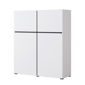 Ensemble meubles de salon HAVANA – Buffet haut, meuble TV, buffet bas – Design moderne blanc et noir