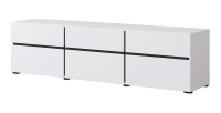 Set mobili da soggiorno HAVANA – Credenza alta, mobile TV, credenza bassa – Design moderno bianco e nero
