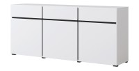 Set mobili da soggiorno HAVANA – Credenza alta, mobile TV, credenza bassa – Design moderno bianco e nero