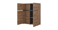Ensemble meubles de salon HAVANA – Buffet haut, meuble TV, buffet bas – Design moderne chêne et noir