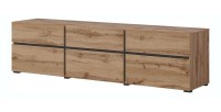 Ensemble meubles de salon HAVANA – Buffet haut, meuble TV, buffet bas – Design moderne chêne et noir