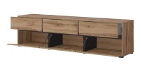 Ensemble meubles de salon HAVANA – Buffet haut, meuble TV, buffet bas – Design moderne chêne et noir